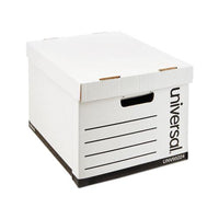 Heavy-duty Fast Assembly Lift-off Lid Storage Box, Letter-legal Files, White, 12-carton