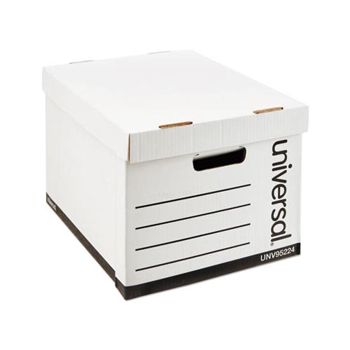 Heavy-duty Fast Assembly Lift-off Lid Storage Box, Letter-legal Files, White, 12-carton
