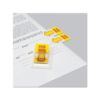 Arrow Page Flags, "sign Here", Yellow-red, 2 Dispensers Of 50 Flags-pack