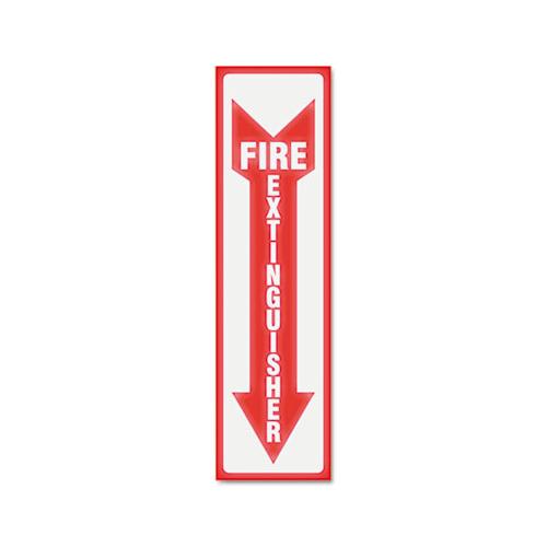 Glow In The Dark Sign, 4 X 13, Red Glow, Fire Extinguisher