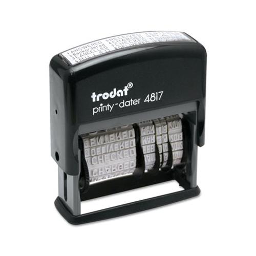 Trodat Economy 12-message Stamp, Dater, Self-inking, 2 X 0.38, Black