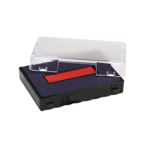 Trodat T5430 Stamp Replacement Ink Pad, 1 X 1 5-8, Blue-red