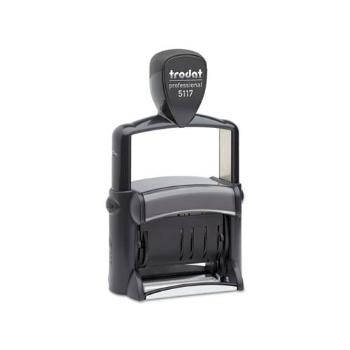 Trodat Professional 12-message Stamp, Dater, Self-inking, 2.25 X 0.38, Black