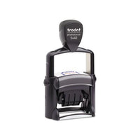 Trodat Professional 5-in-1 Date Stamp, Self-inking, 1.13 X 2, Blue-red