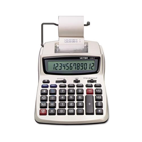 1208-2 Two-color Compact Printing Calculator, Black-red Print, 2.3 Lines-sec