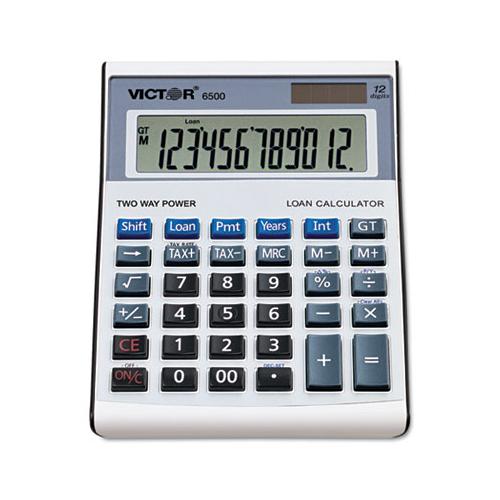 6500 Executive Desktop Loan Calculator, 12-digit Lcd