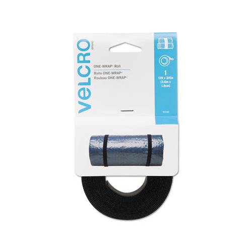 One-wrap Pre-cut Standard Ties, 0.75" X 12", Black