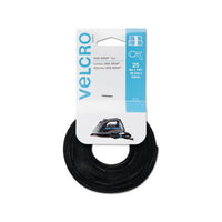 One-wrap Pre-cut Thin Ties, 0.25" X 8", Black, 25-pack