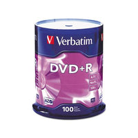 Dvd+r Discs, 4.7gb, 16x, Spindle, 100-pack