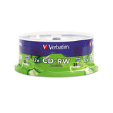 Cd-rw Discs, 700mb-80min, 4x-12x, Spindle, 25-pk