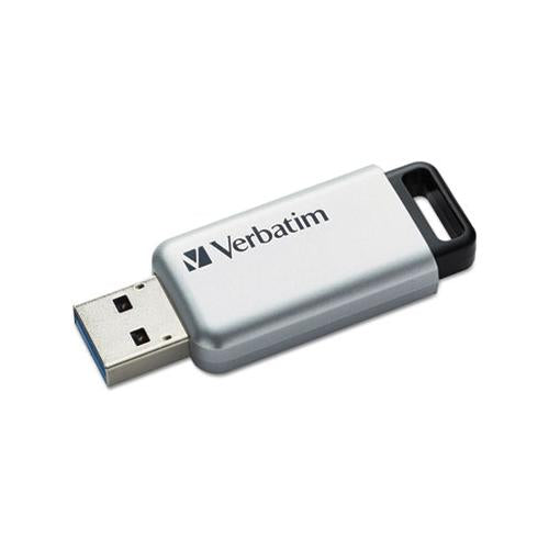 Store 'n' Go Secure Pro Usb Flash Drive With Aes 256 Encryption, 32 Gb, Silver