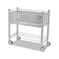 Smartworx File Cart, One-shelf, 28.25w X 13.75d X 27.38h, Matte Gray