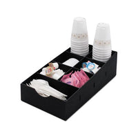 Condiment Caddy, 8.75w X 16d X 5.25h, Black