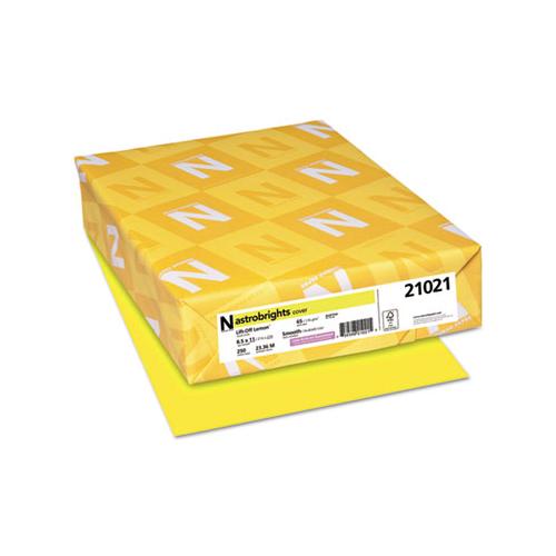 Color Cardstock, 65 Lb, 8.5 X 11, Lift-off Lemon, 250-pack