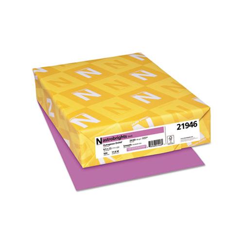 Color Paper, 24 Lb, 8.5 X 11, Outrageous Orchid, 500-ream