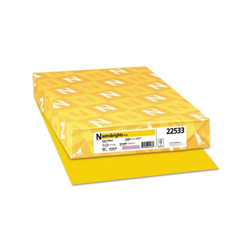 Color Paper, 24 Lb, 11 X 17, Solar Yellow, 500-ream