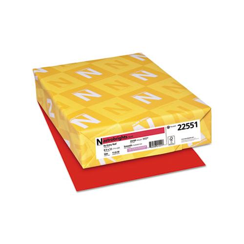 Color Paper, 24 Lb, 8.5 X 11, Re-entry Red, 500-ream