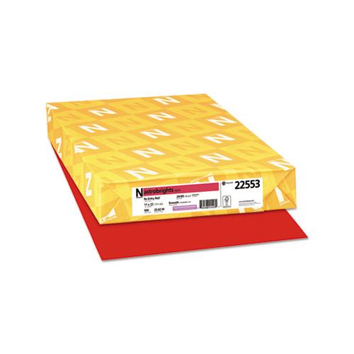 Color Paper, 24 Lb, 11 X 17, Re-entry Red, 500-ream