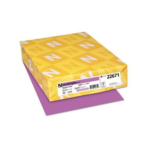 Color Paper, 24 Lb, 8.5 X 11, Planetary Purple, 500-ream