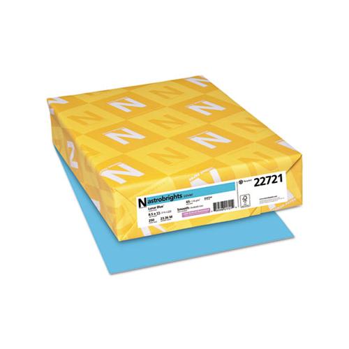 Color Cardstock, 65 Lb, 8.5 X 11, Lunar Blue, 250-pack