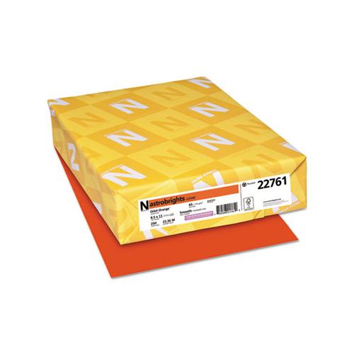 Color Cardstock, 65 Lb, 8.5 X 11, Orbit Orange, 250-pack