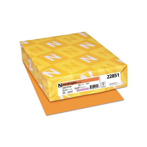 Color Cardstock, 65 Lb, 8.5 X 11, Cosmic Orange, 250-pack