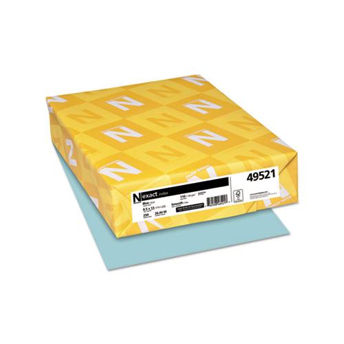 Exact Index Card Stock, 110lb, 8.5 X 11, Blue, 250-pack
