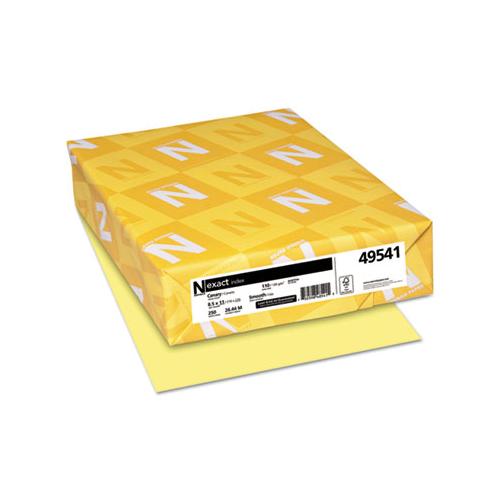 Exact Index Card Stock, 110lb, 8.5 X 11, Canary, 250-pack