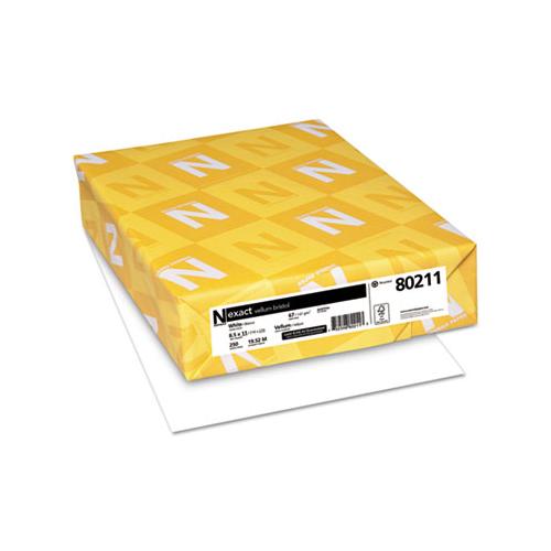Exact Vellum Bristol Cover Stock, 94 Bright, 67lb, 8.5 X 11, White, 250-pack