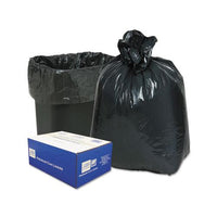 Linear Low-density Can Liners, 10 Gal, 0.6 Mil, 24" X 23", Black, 500-carton