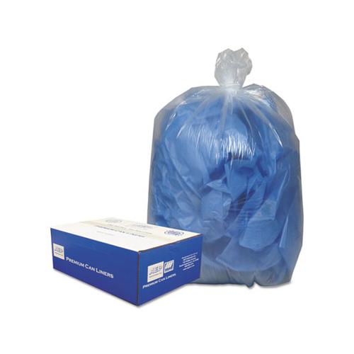 Linear Low-density Can Liners, 60 Gal, 0.9 Mil, 38" X 58", Clear, 100-carton