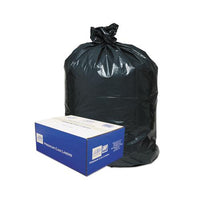 Linear Low-density Can Liners, 60 Gal, 0.9 Mil, 38" X 58", Black, 100-carton