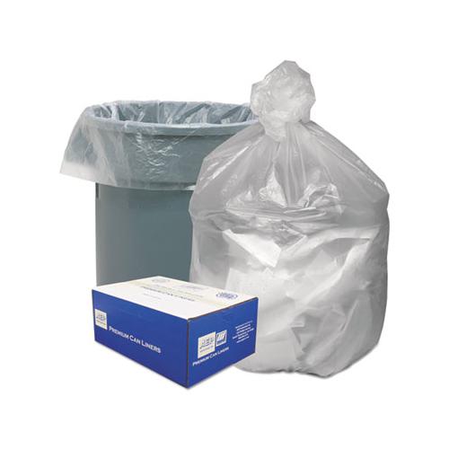 Waste Can Liners, 56 Gal, 14 Microns, 43" X 46", Natural, 200-carton