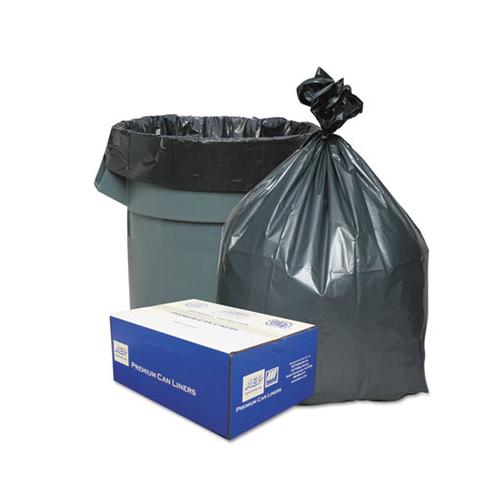 Can Liners, 56 Gal, 1.55 Mil, 43" X 48", Gray, 50-carton