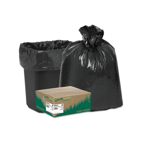 Linear Low Density Recycled Can Liners, 10 Gal, 0.85 Mil, 24" X 23", Black, 500-carton
