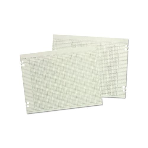 Accounting Sheets, 10 Column, 9-1-4 X 11-7-8, 100 Loose Sheets-pack, Green