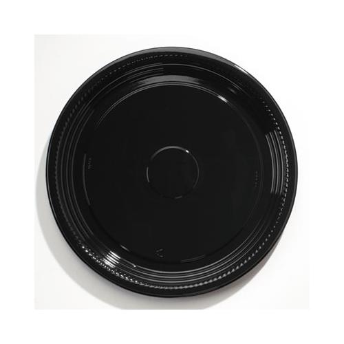 Caterline Casuals Thermoformed Platters, Pet, Black, 18" Diameter
