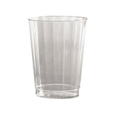 Classic Crystal Plastic Tumblers, 10 Oz., Clear, Fluted, Tall, 12-pack