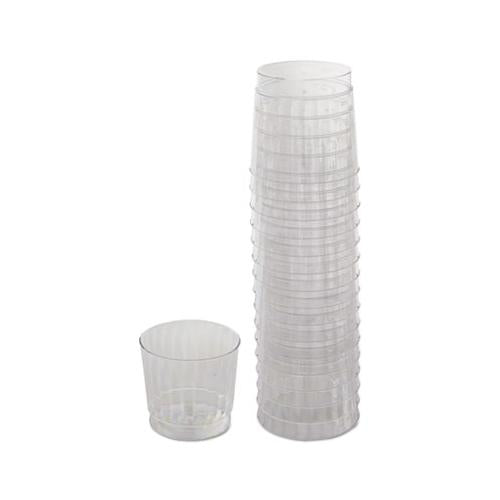 Classicware Tumblers, 9 Oz, Plastic, Clear, Rocks Glass, 16-bag, 15 Bag-carton