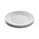 Classicware Plastic Dinnerware Plates, 9" Dia, White, 12-pack