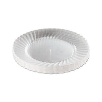 Classicware Plastic Plates, 9" Dia., Clear, 12 Plates-pack, 15 Packs-carton