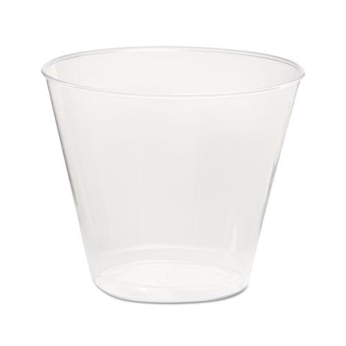 Comet Plastic Tumbler, 5 Oz., Clear, Squat, 50-pack