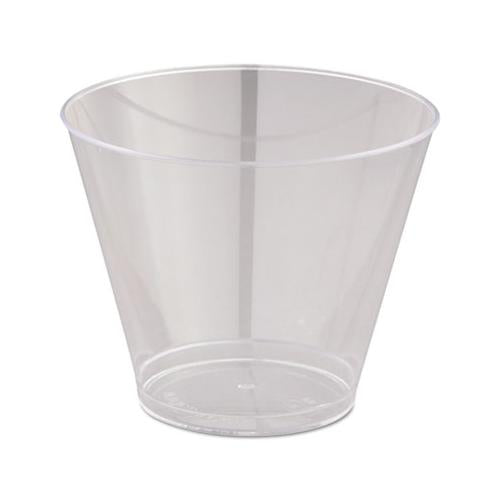 Comet Smooth Wall Tumblers, 9oz, Clear, Squat, 25-pack, 20 Packs-carton