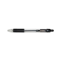 Z-grip Retractable Ballpoint Pen, Medium 1 Mm, Black Ink, Clear Barrel, Dozen