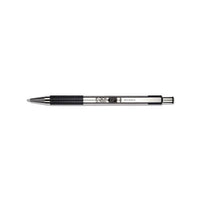 F-301 Retractable Ballpoint Pen, 0.7 Mm, Black Ink, Stainless Steel-black Barrel