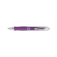 Gr8 Retractable Gel Pen, Medium 0.7mm, Violet Ink, Violet-silver Barrel, Dozen