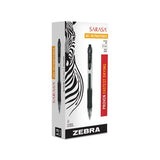 Sarasa Dry Gel X20 Retractable Gel Pen, Bold 1mm, Black Ink, Smoke Barrel, Dozen